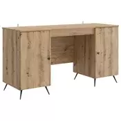vidaXL Miza s polico Artisan hrast 142,5 x 50 x 75 cm Inženirski les