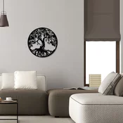 Opviq Zidna dekoracija Tree, 60x60 cm, 1.2mm, Crna