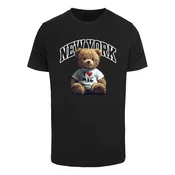 Mister Tee Majica New York College Bear rjava/krvavo rdeča/črna/bela
