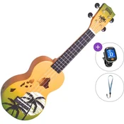 Mahalo Hawaii Basic SET Hawaii Green Burst Soprano ukulele