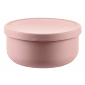 Silikonska skleda s pokrovom, Old Pink