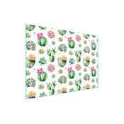 shumee Steklena zaščita za kuhalno ploščo 70x52 Cactus