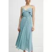 Obleka Twinset turkizna barva, 251TP2412