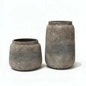Okrasni lonec Kassandra 40 x 37 Stone Taupe - rjava - 25 do 50 cm - Clayfibre - 31 do 50 cm