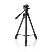 Nedis Stativ Največja nosilnost 3 0 kg Najmanjša delovna višina 60 0 cm Največja delovna višina 165 0 cm 3 segmenti Pan Tilt Priložen kovček Samonastavljive noge ABS aluminij Črna