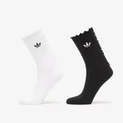 Nogavice adidas Ruffle Crew Socks 2 Pairs Black/ White M