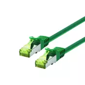 shumee Profesionalni LOGON SFTP/AWG26/LSOH patch kabel 10 m - CAT6A 500MHz - zelen, TCR6ASS100G