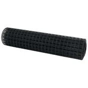 Vidaxl Evropska ograja Siva 1 x 10 m PVC prevlečen železo
