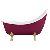 Casa Padrino Art Nouveau bathtub purple/white/gold 180 cm - Freestanding retro style bathtub