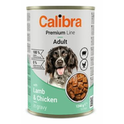Calibra Dog Premium Cons. z jagnjetino in piščancem 1240g
