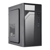 Ohišje EUROCASE ML M6-590B, Mini Tower, 1xUSB-C, 2x USB 3.0, 2x audio, črno