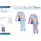 Bombažna pižama Frozen-Svetlo modra-116