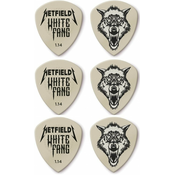 Dunlop James Hetfield White Fang Custom Flow Pick 1.14 6 Pack