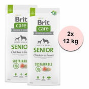 Brit Care Dog Sustainable Senior 2 x 12 kg