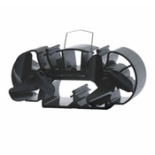 TURBO Fan Ventilator za peč 2 propelerja s 3 lopaticami s pokrovom - Mini