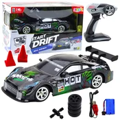 Avto na daljinsko upravljanje Start Drift s spremenljivimi kolesi 30km/h 1:16 - črn