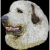 shumee Veliki Pireneji - našitek v obliki psa, vezeni našitek, edinstvena dekoracija nahrbtnika Art-Dog