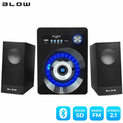 Blow MS-27 računalni zvučnici, 2.1 stereo, USB, microSD, Bluetooth, FM radio, LED rasvjeta, crni (ZV-BL-PC-MS27-66378)