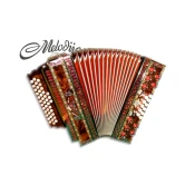 Diatonična harmonika 3/III 37+3,oreh korenina, A mano