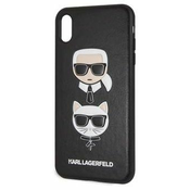 KARL LAGERFELD ovitek za iPhone XS Karl and Choupette Hard Case Black Max