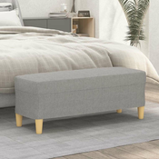 VIDAXL Klop svetlo siva 100x35x41 cm blago