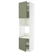 METOD Visoki element za ugradne uredaje, bela/Axstad sivozelena, 60x60x240 cm