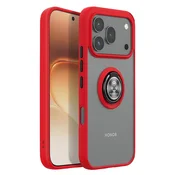 AVIZAR Ovitek za Honor 600/600 Pro z obročem za stojalo in magnetnim pritrditvijo, Rdeča, (5000274255)