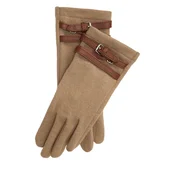 Ženske rokavice LAUREN RALPH LAUREN 454P23589002 Temno bež