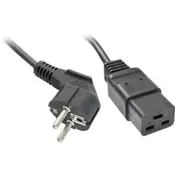 shumee Lindy Cee7/4 v IEC C19 napajalnik, črne barve, 2 m, 30344