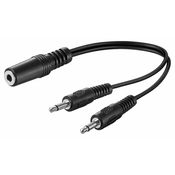 Goobay 3,5 mm audio adapter za Y kabel, 0,2 m