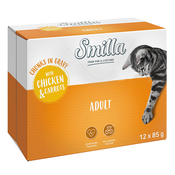Varčno pakiranje Smilla koščki z zelenjavo 24 x 85 g - Adult piščanec in korenček