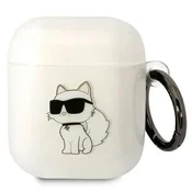 Karl Lagerfeld etui za AirPods 1/2, prozoren, Ikonik Choupette