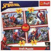 Trefl Puzzle Heroic Spiderman 4v1 (35,48,54,70 kosov)