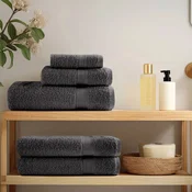 Vidaxl vidaXL Premium brisače SOLUND, 4 kosi, antracitne, 100x150 cm