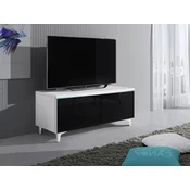TV stol RR29, Boja: Bijela + sjajno crna