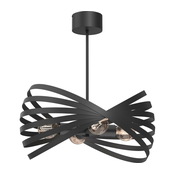 Luster na šipci SPARKLE 4xE27/15W/230V crna