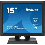 iiyama T1531SR-B1S računalni monitor 38,1 cm (15) 1024 x 768 pikseli XGA LCD Ekran osjetljiv na dodir Crno