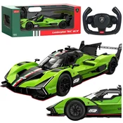 shumee Lamborghini SC63 dirkalni avtomobil na daljinsko upravljanje na daljinsko upravljanje v velikosti Rastar Green 1:14