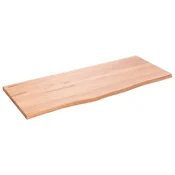 Vidaxl Mizna plošča svetlo rjava 100x40x2 cm obdelana trdna hrastovina