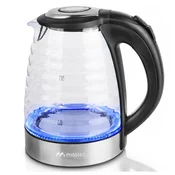Električni stekleni grelnik vode 2200 W 1,7 l LED osvetlitev ozadja filter za usedline Boily1000-SL