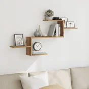 vidaXL Stenska polica artisan hrast 104x15x49 cm inženirski les