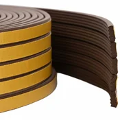 vidaXL Samolepilni tesnilni trak za okna Rjava 10 x 4 mm 25 m