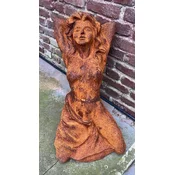 Casa Padrino Art Nouveau Garden Decoration Sculpture Woman Rust H. 72.6 cm