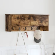 vidaXL Nadwyčajna obešalnik za plašče Dimljeni hrast 80 x 20 x 30 cm