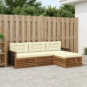 Set vanjskih sofa Prirodna i krem 249 x 162,5 x 73 cm