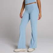 MP ženske rebraste zvonaste hlače - modra denim - L