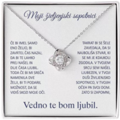 Lovilion Moji življenjski sopotnici – Ogrlica s 14K belim zlatom s cirkoni SONA