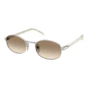Prada Ženske naocare za sunce 0PR B53S 1BC80K, Ovalne, Srebrne