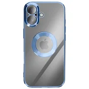 AVIZAR Ovitek za iPhone 17 s Kromiranim Robom iz Mehkega Silikona, Svetlo modra, (5000188961)
