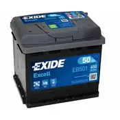 akumulator exide excell eb501 50ah l+ 450a(en) 207x175x190 50ah